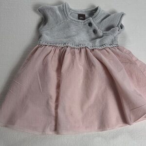 Tea Collection Pink and Gray Casual Dress
